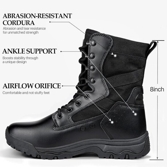 Men\'s Suede Leather Bright Black 8\